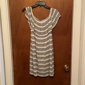 Stripped blue and white dress